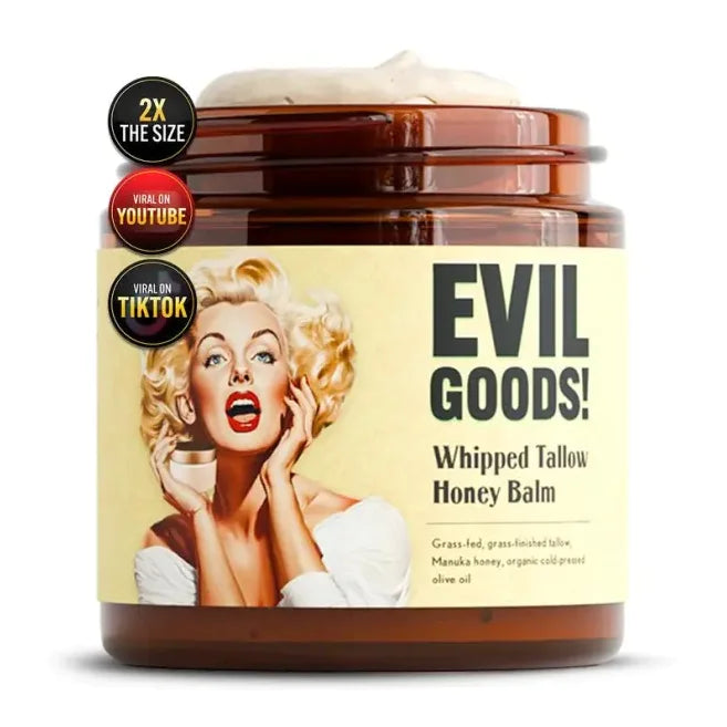 Whipped Beef Tallow & Manuka Honey Organic Nourishing Face Cream , EVIL GOODS