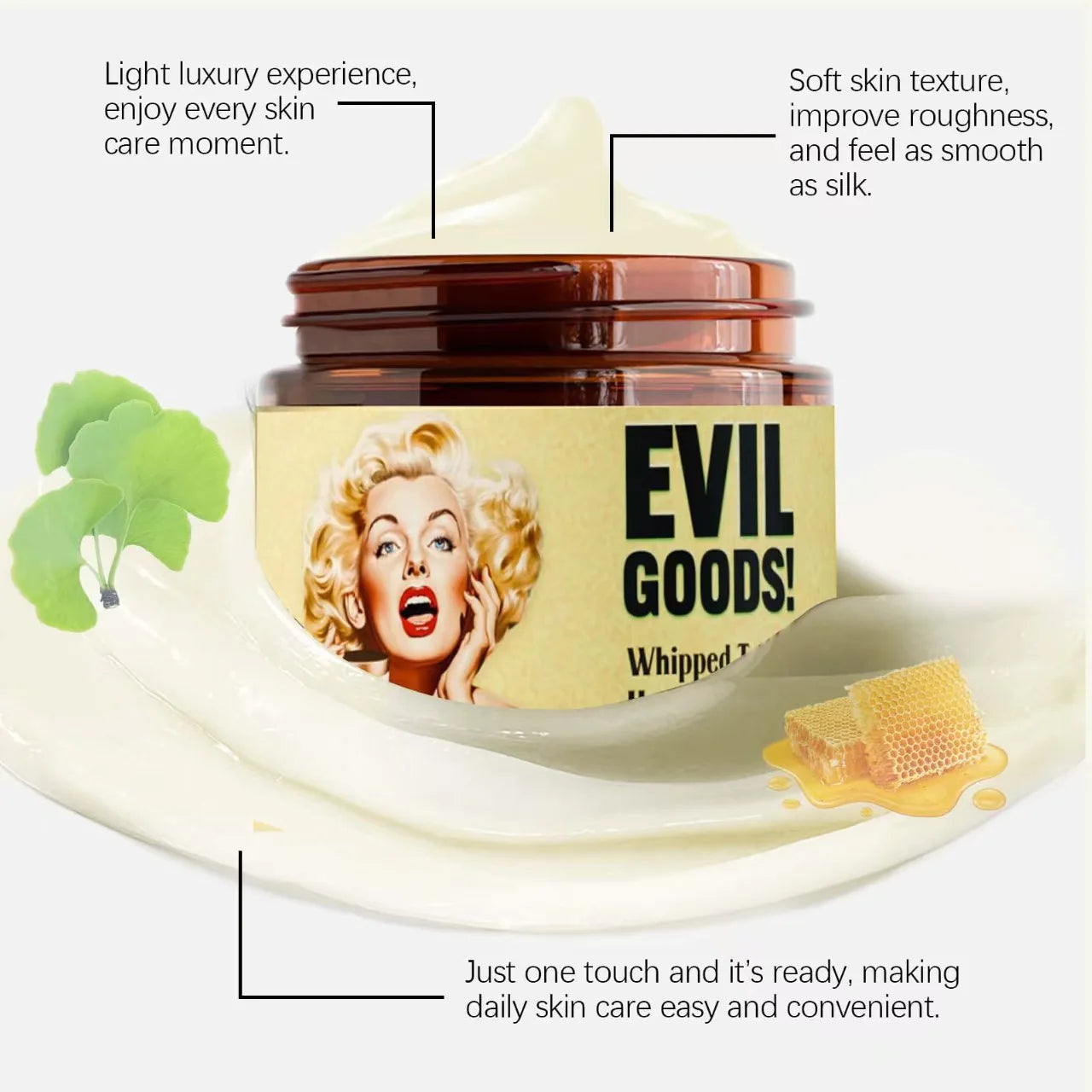 Whipped Beef Tallow & Manuka Honey Organic Nourishing Face Cream , EVIL GOODS